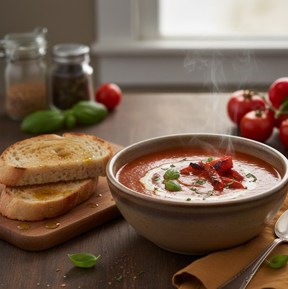 Roasted Tomato and Red Pepper Soup